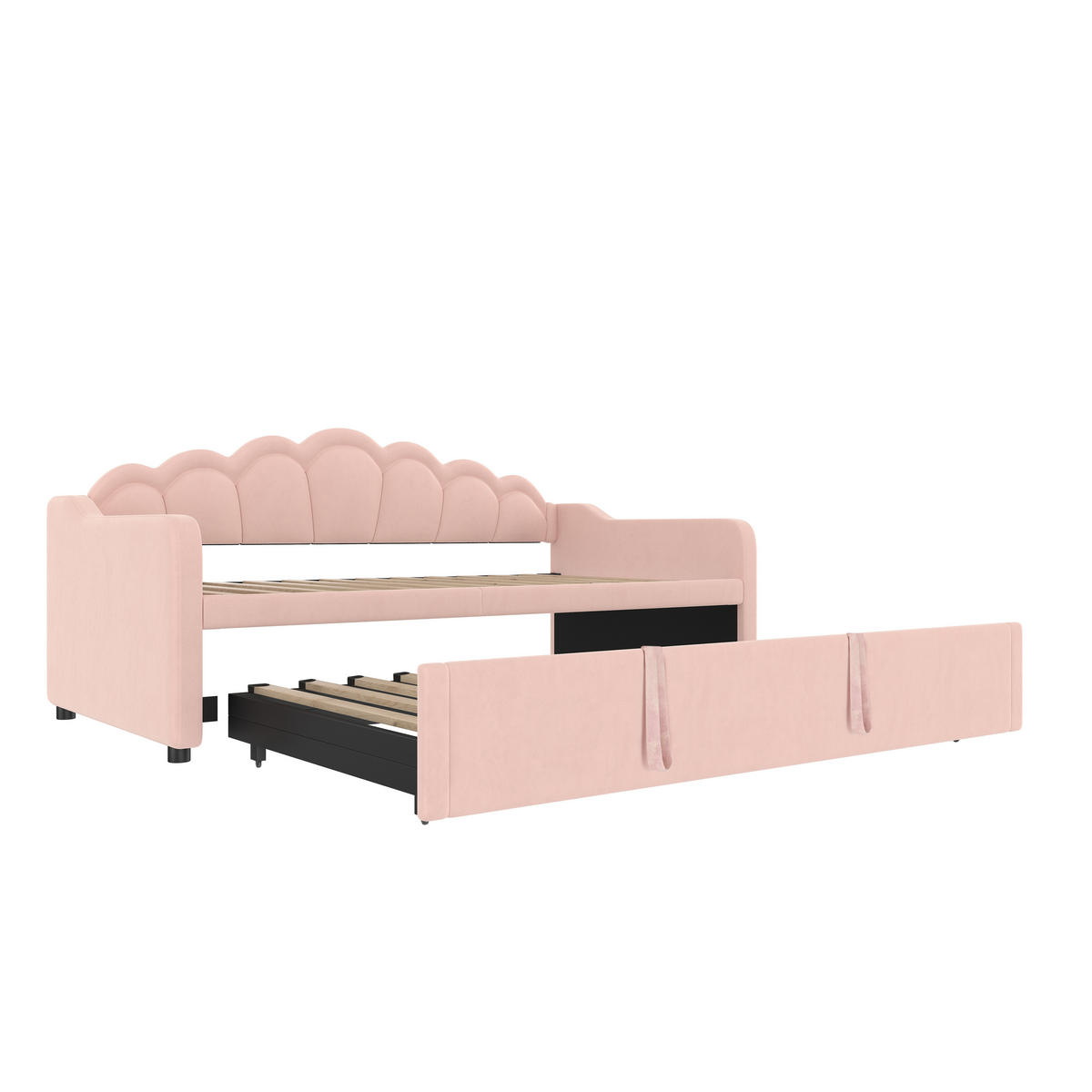TAGESBETT 90/200 cm DE-33116 ausziehbar mit LED-Licht Rosa - Pink, Metall (90/200cm) - ComfortXL