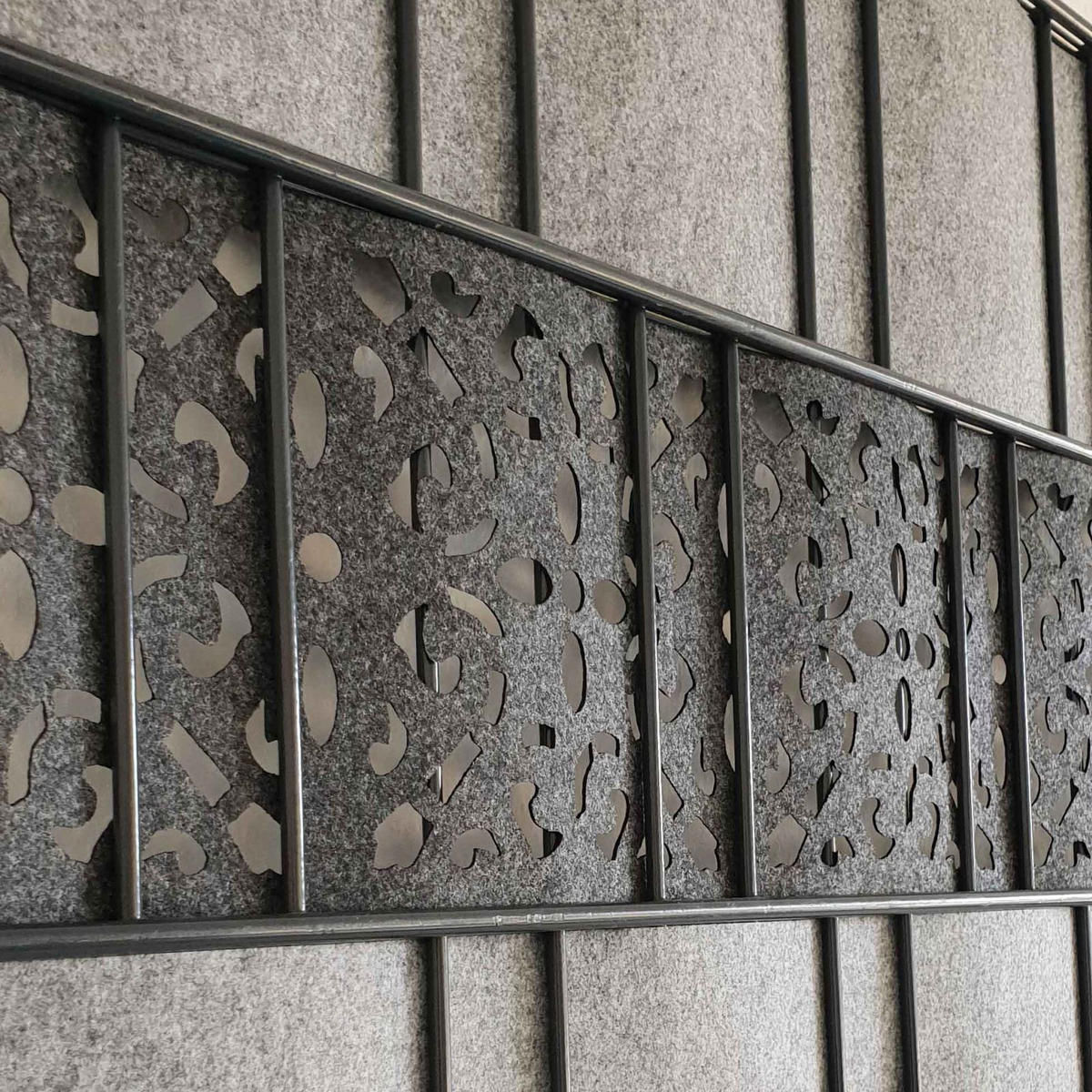 SICHTSCHUTZSTREIFEN Design Vlies Ornament für Doppelstabmatten Anthrazit 2,6m - Anthrazit, Kunststoff (260/19cm) - ZAUN|ZU