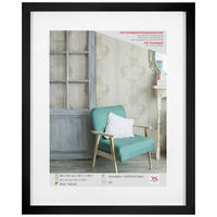 BILDERRAHMEN Stockholm 3D Holzr. 40x50 cm, SCHWARZ mit Kunstglas - Schwarz, Holzwerkstoff (43/53/3.2cm) - walther design