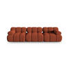 SOFA modular Bellis aus 3D-Stoff ziegelstein 3 Sitzplätze - Orange, Textil (94/70/282cm) - Micadoni