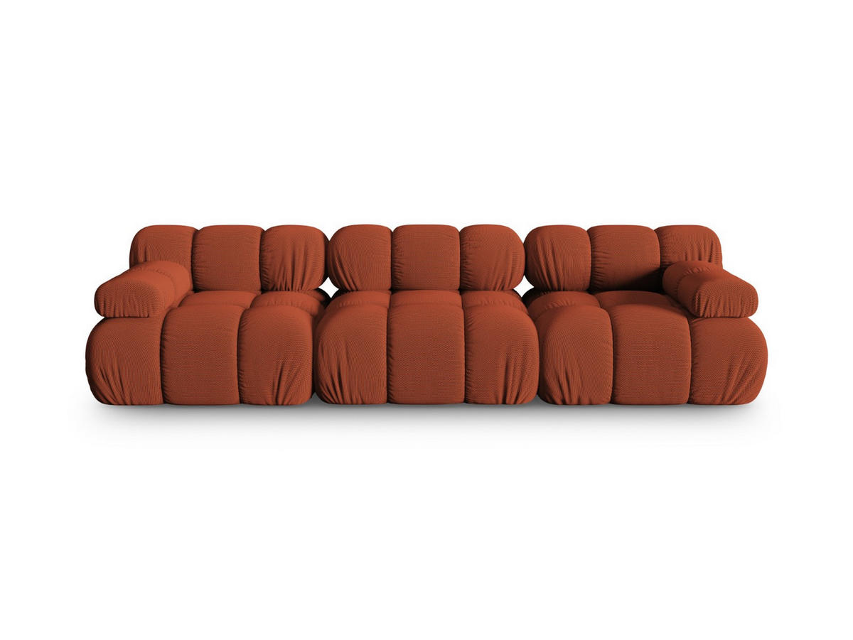 SOFA modular Bellis aus 3D-Stoff ziegelstein 3 Sitzplätze - Orange, Textil (94/70/282cm) - Micadoni
