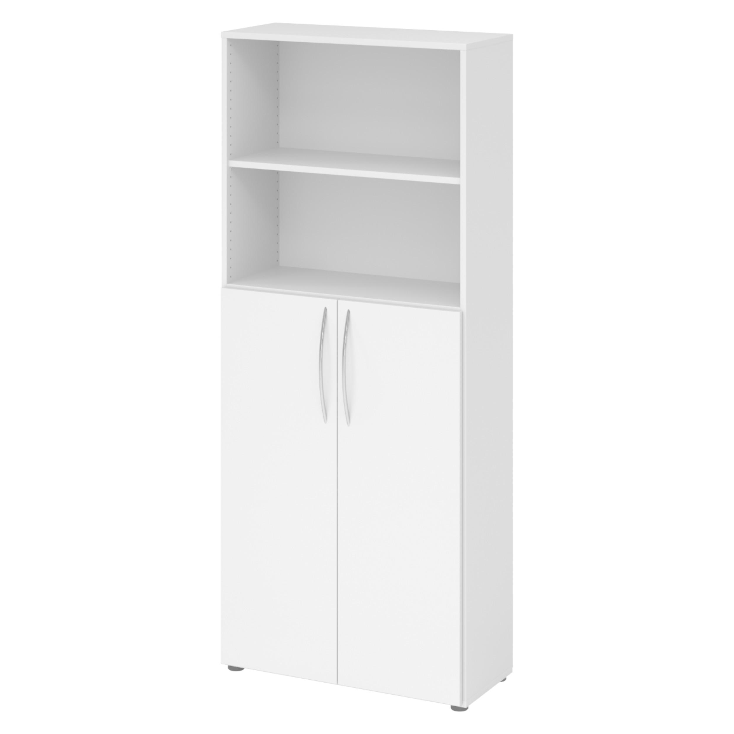 REGALSCHRANK - 5 Ordnerhöhen 35/80/188 cm in Weiß - Weiß, Holzwerkstoff (80/188/35cm) - bümö