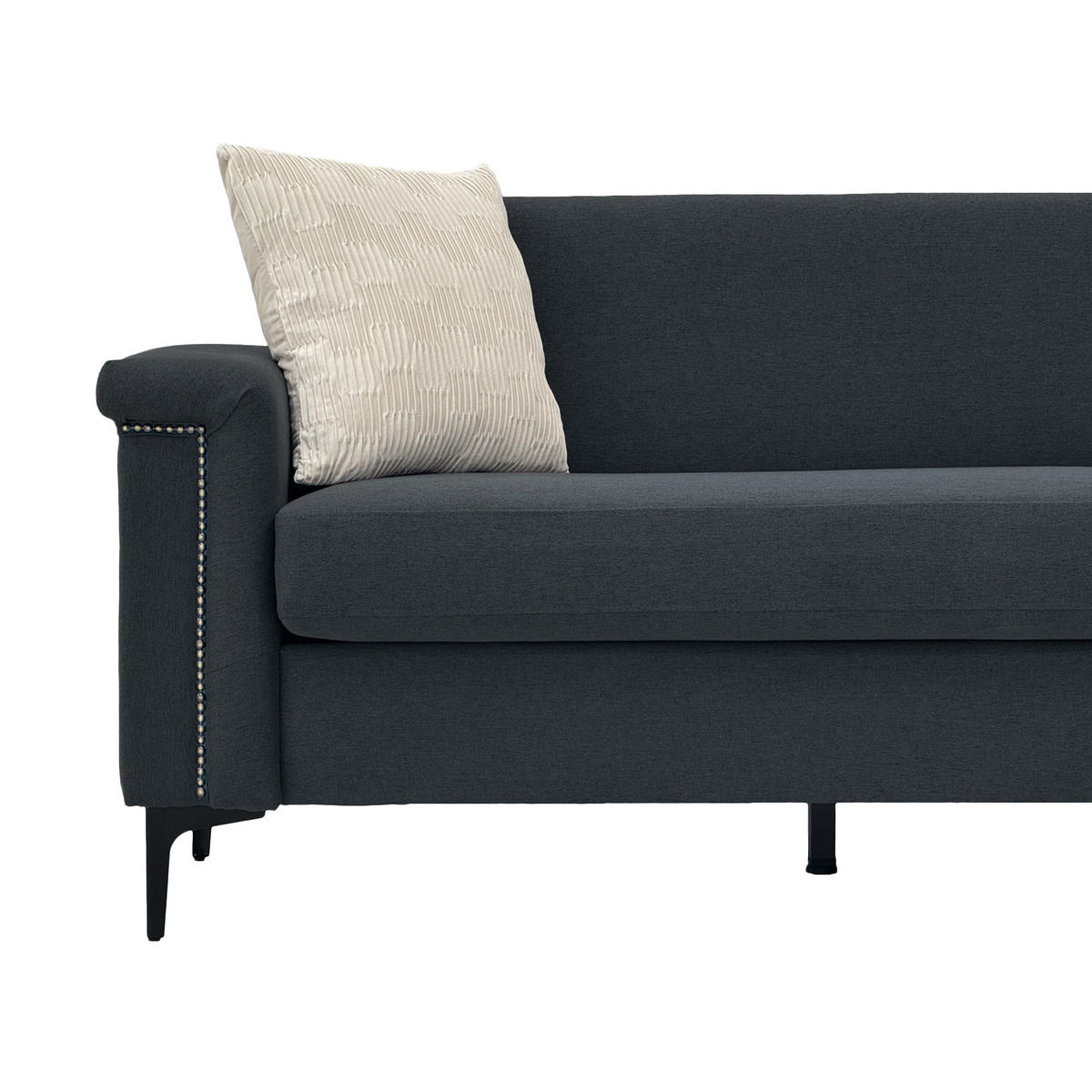 SOFA 2-Sitzer 172/73,5/81,5 cm Dunkelgrau - Dunkelgrau, Textil (73.5/81.5/172cm)