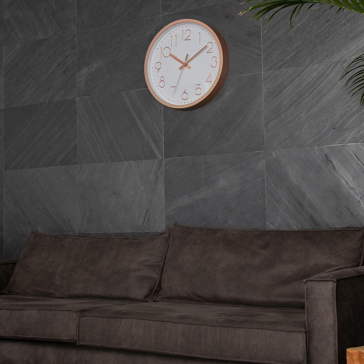 WANDUHR 30.5 cm - Goldfarben, Kunststoff (30.5/30.5/4.5cm) - Intirilife