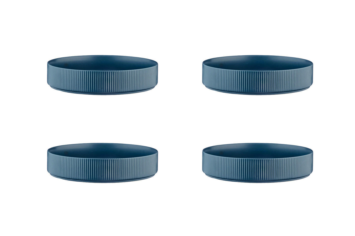 SUPPENTELLER Scandi Ø21,5cm - 4er-Set - Marineblau - Blau, Keramik (21.5cm) - Björn