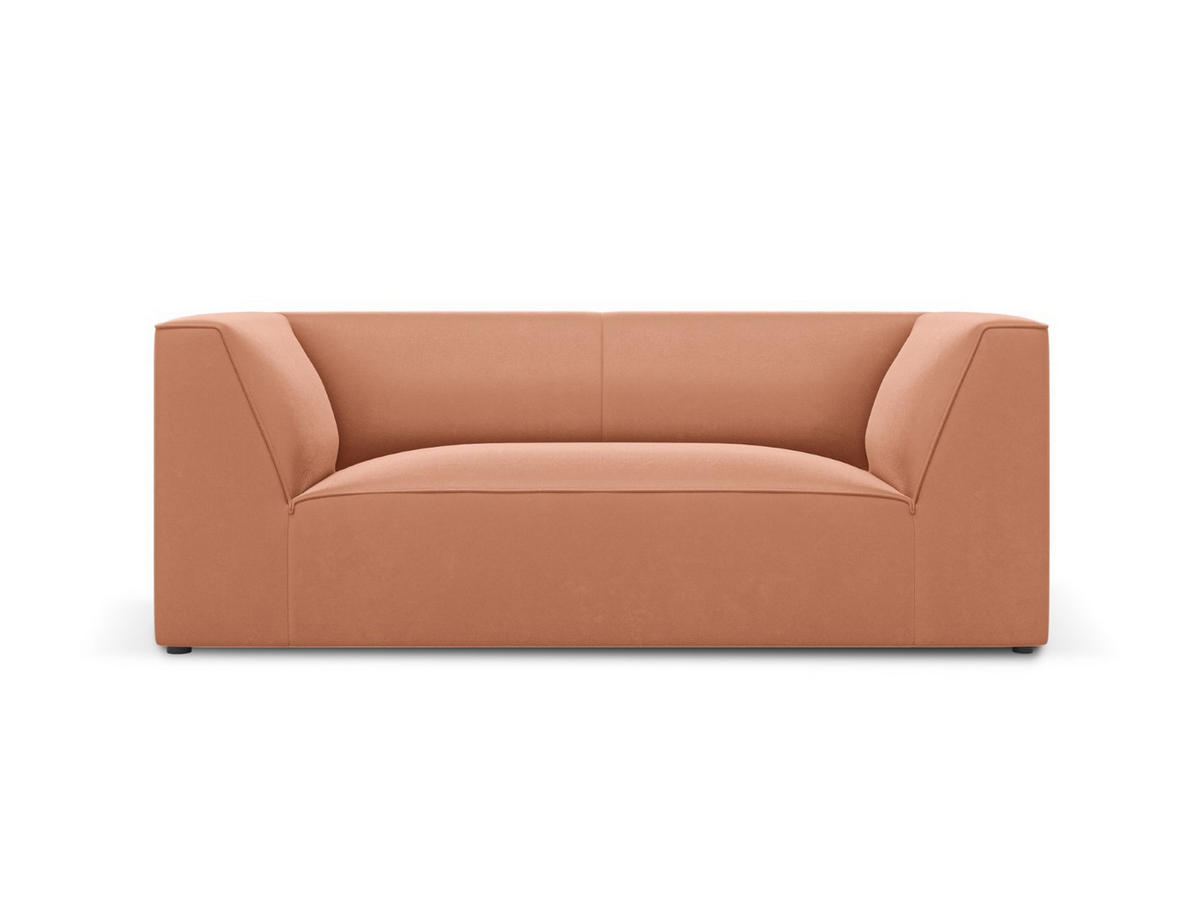 SOFA Ruby aus Samt rosa 2 Sitzplätze - Pink, Textil (93/69/174cm) - Micadoni