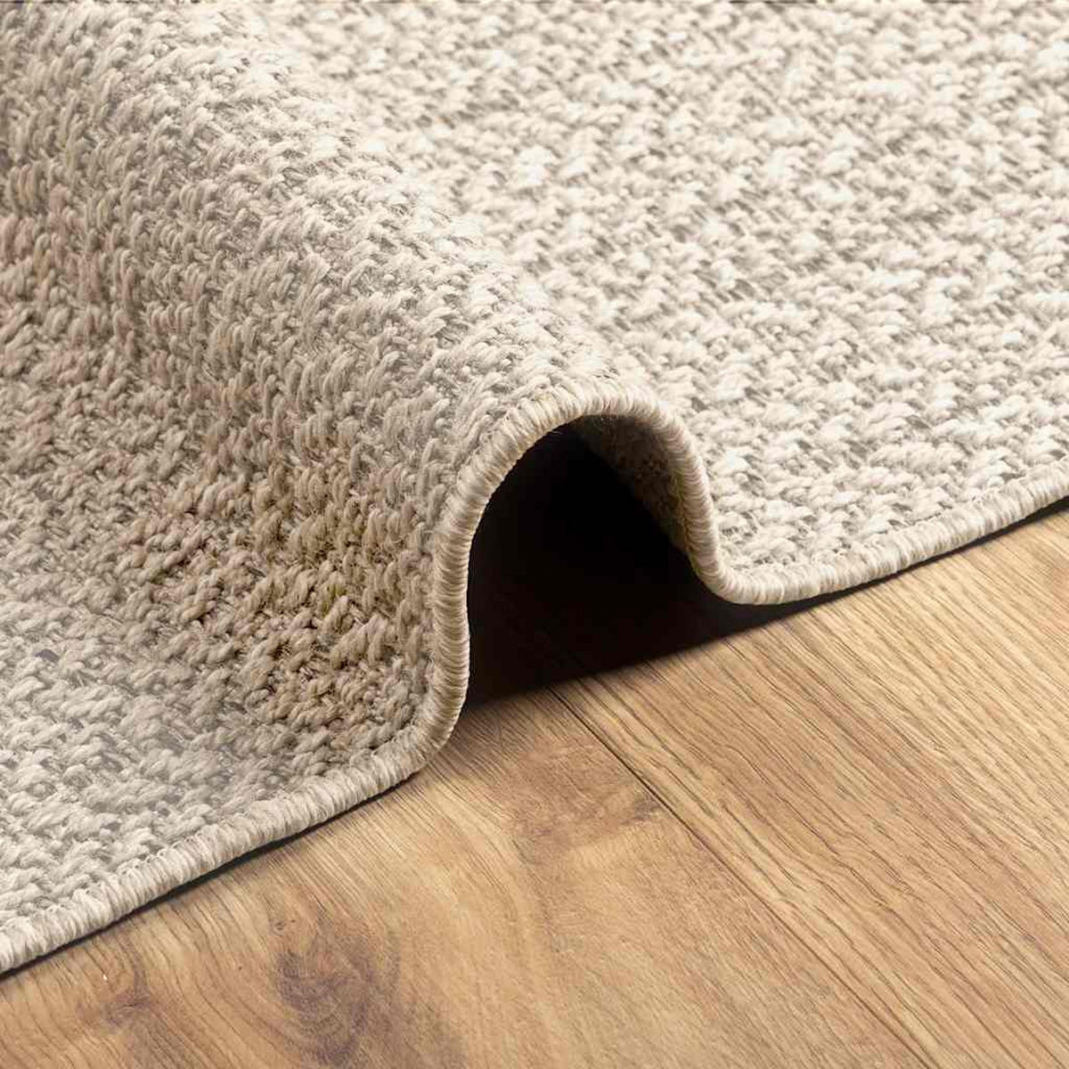 TEPPICH Zizur Creme 120/120 Cm Jute-Optik Indoor Und Outdoor - Creme, Kunststoff (120/120cm) - vidaXL