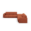 ECKSOFA rechts Molino aus strukturiertem Stoff orange 6 Sitzplätze - Orange, Textil (250/315cm) - Micadoni