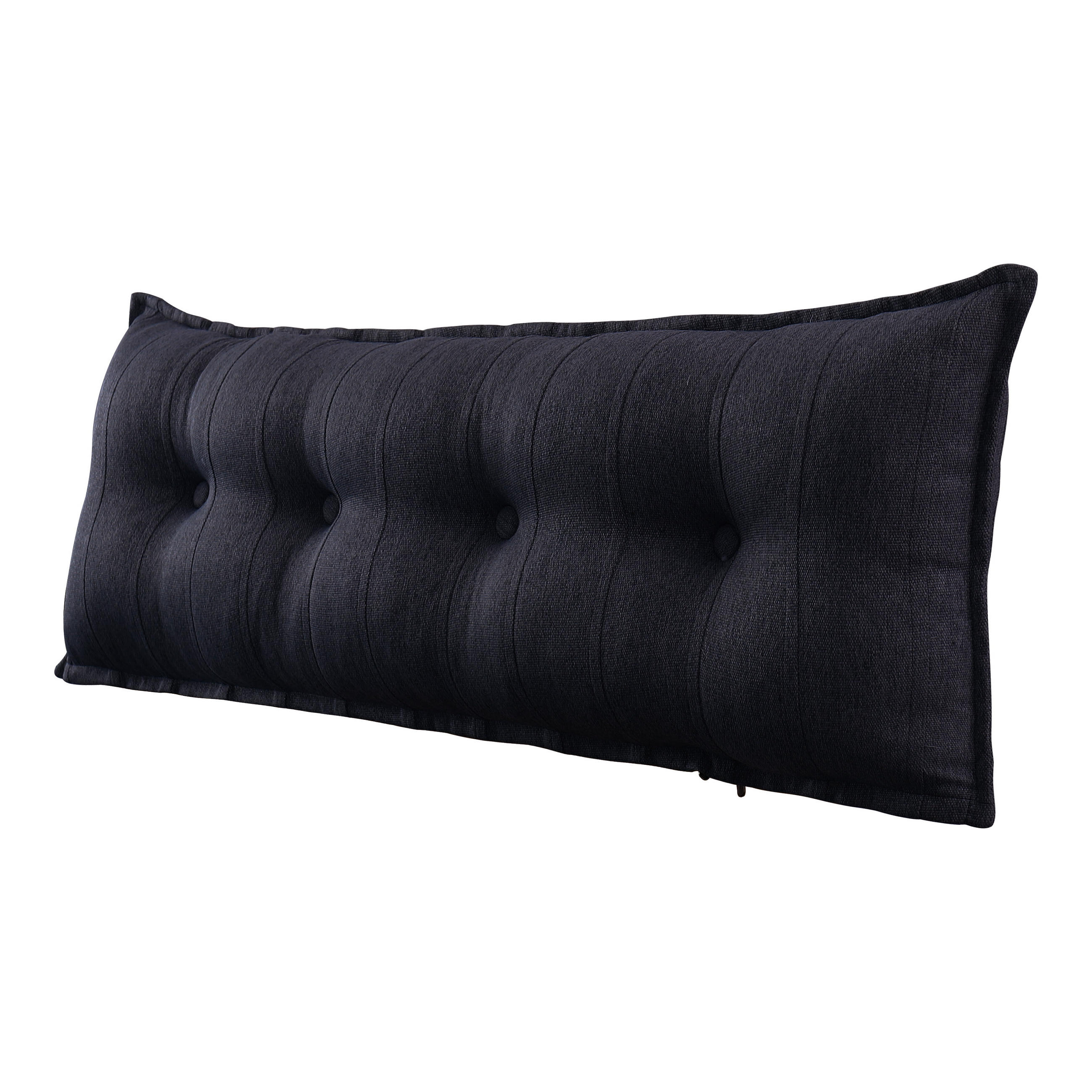 RÜCKENKISSEN Leinenlook Anthracite 120 cm - Anthrazit, Textil (45/120cm) - Vercart