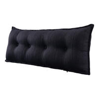 RÜCKENKISSEN Leinenlook Anthracite 120 cm - Anthrazit, Textil (45/120cm) - Vercart