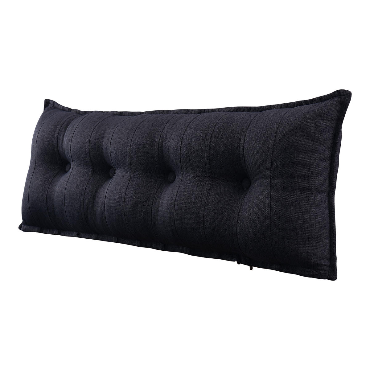 RÜCKENKISSEN Leinenlook Anthracite 120 cm - Anthrazit, Textil (45/120cm) - Vercart