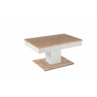COUCHTISCH höhenverstellbar Cin 90x44x60 Furnier Weiß/Wildeiche Bianco - Wildeiche/Weiß, Holzwerkstoff (90/60/60cm) - 58aufmkessel