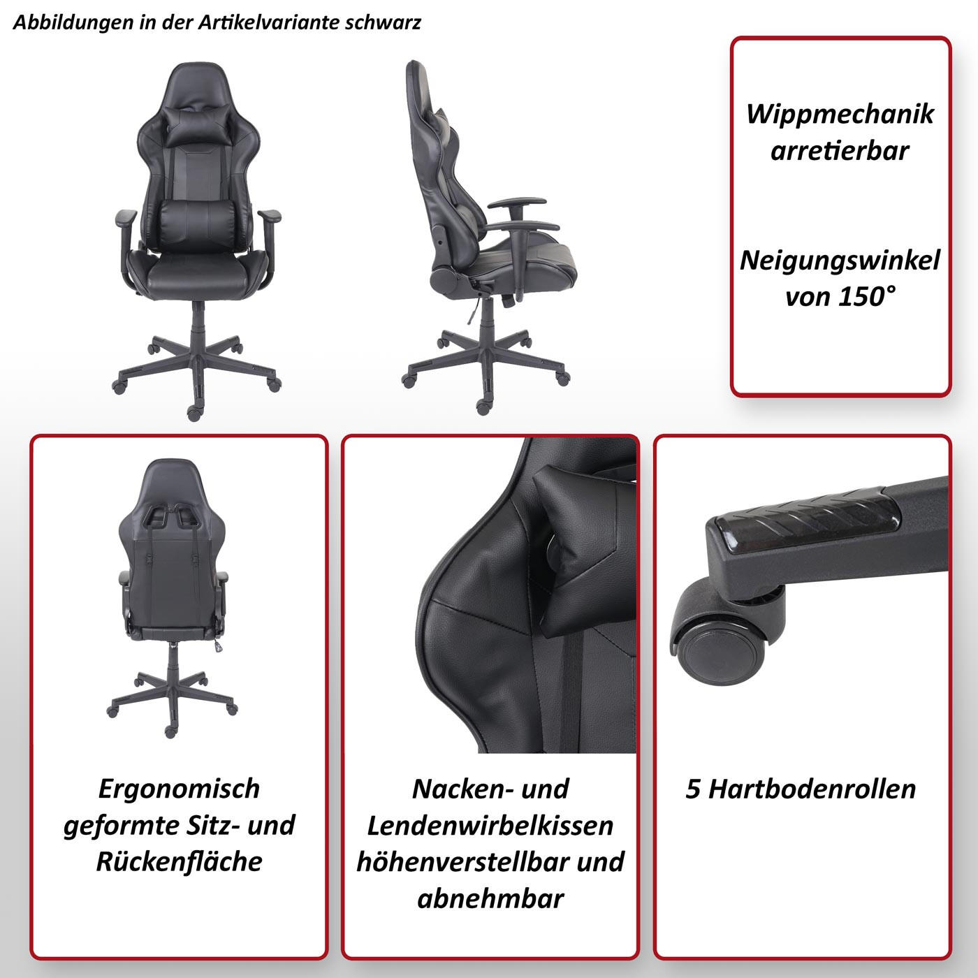 BÜROSTUHL Schwarz, Blau - Blau/Schwarz, Textil (67/136/69cm) - MCW