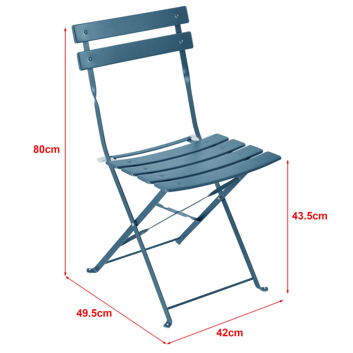 BALKON-SET 3 TLG. Caprile - Türkis, Metall - [en.casa]