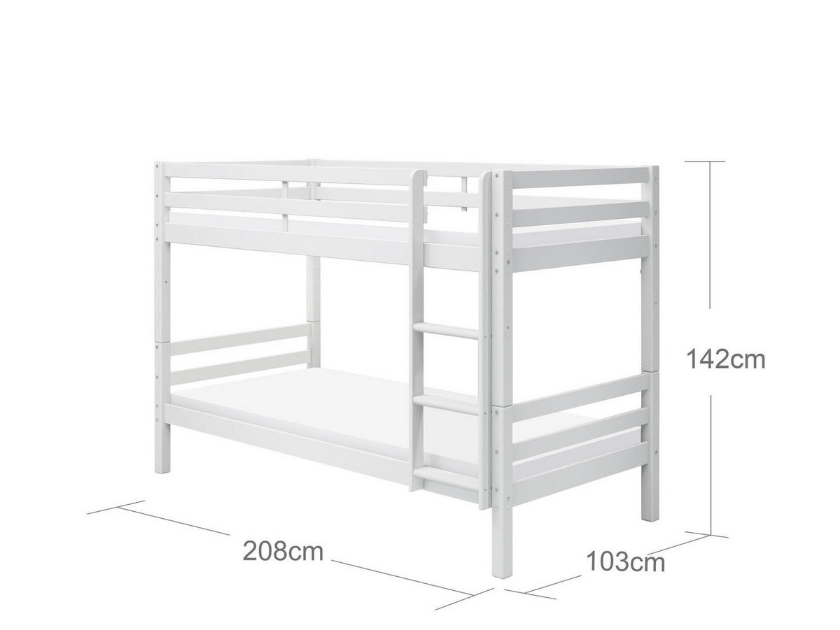 ETAGENBETT ACTIM Weiß 208x103x142 cm - Weiß, Holz - FURNLUX
