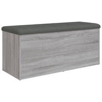 SITZBANK Jona mit Stauraum Grau Sonoma 102x42x45 cm - Grau, Holz (102/45/42cm) - DELUKE