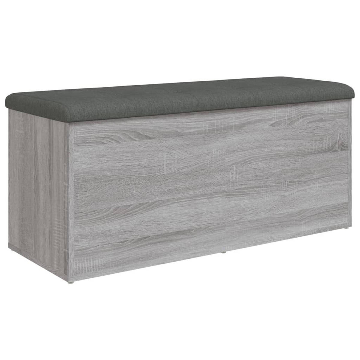 SITZBANK Jona mit Stauraum Grau Sonoma 102x42x45 cm - Grau, Holz (102/45/42cm) - DELUKE