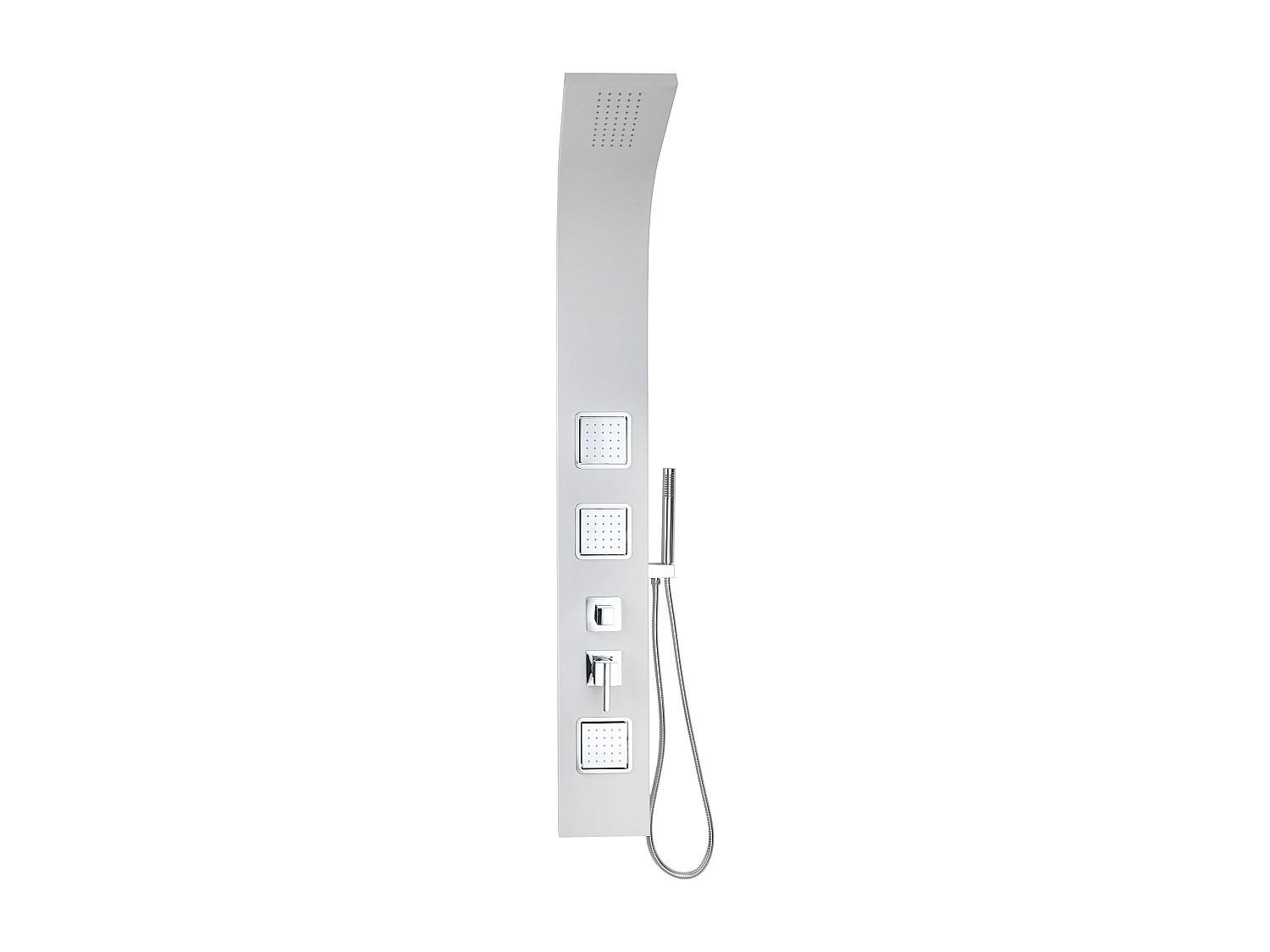 DUSCHSÄULE - 20 cm x 44 cm - metall - weiß Tyra - Weiß, Metall (20/150/44cm) - Vente-Unique