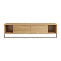 WASCHBECKENUNTERSCHRANK - 120 cm x 50 cm - Holz, Platte - Naturfarben Hell - KUPANG - Naturfarben, Holz (120/32/50cm) - Vente-Unique