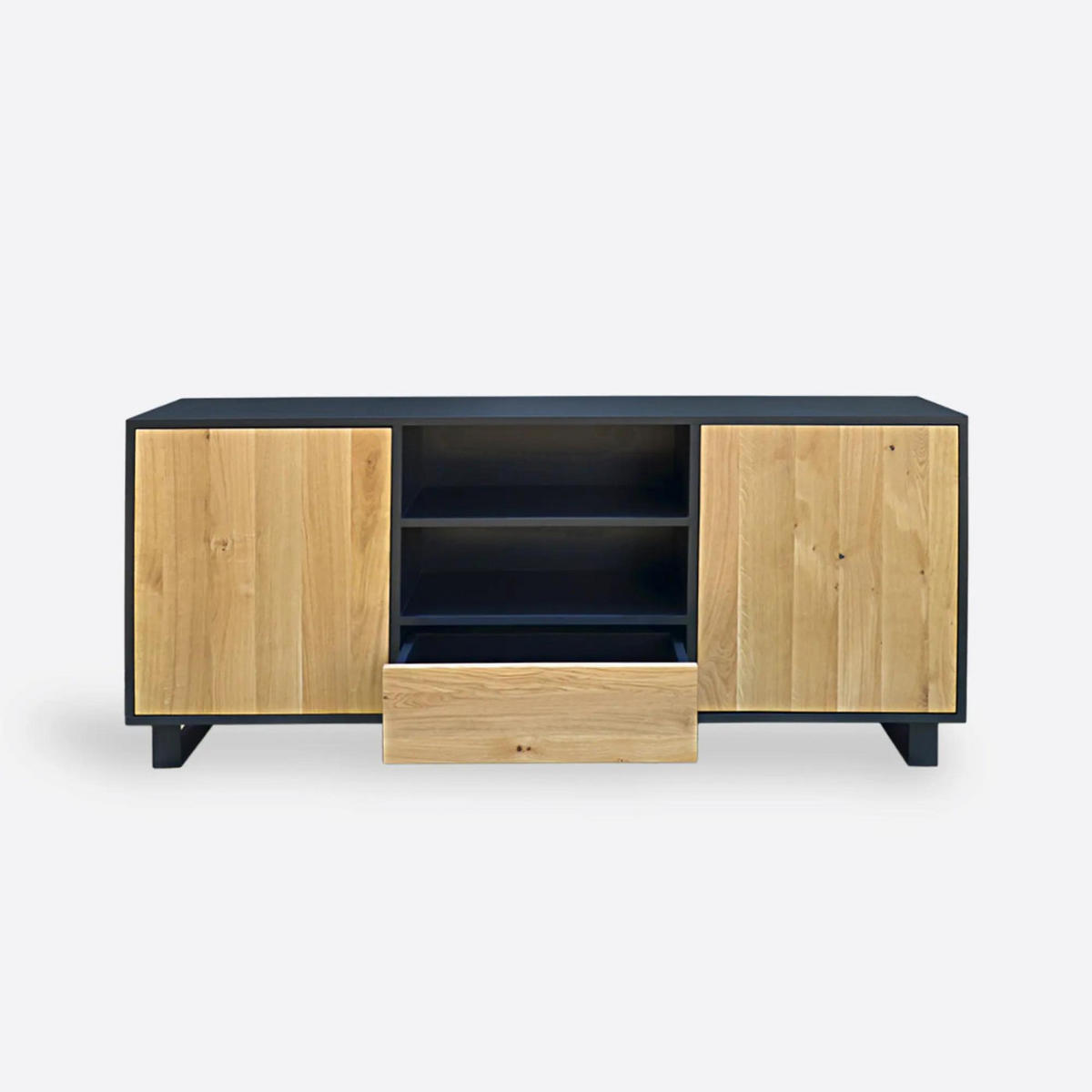 HOLZ-TV-KONSOLE für das Wohnzimmer CARLA - Eichefarben, Holz (160/70/40cm) - Rawood Furniture