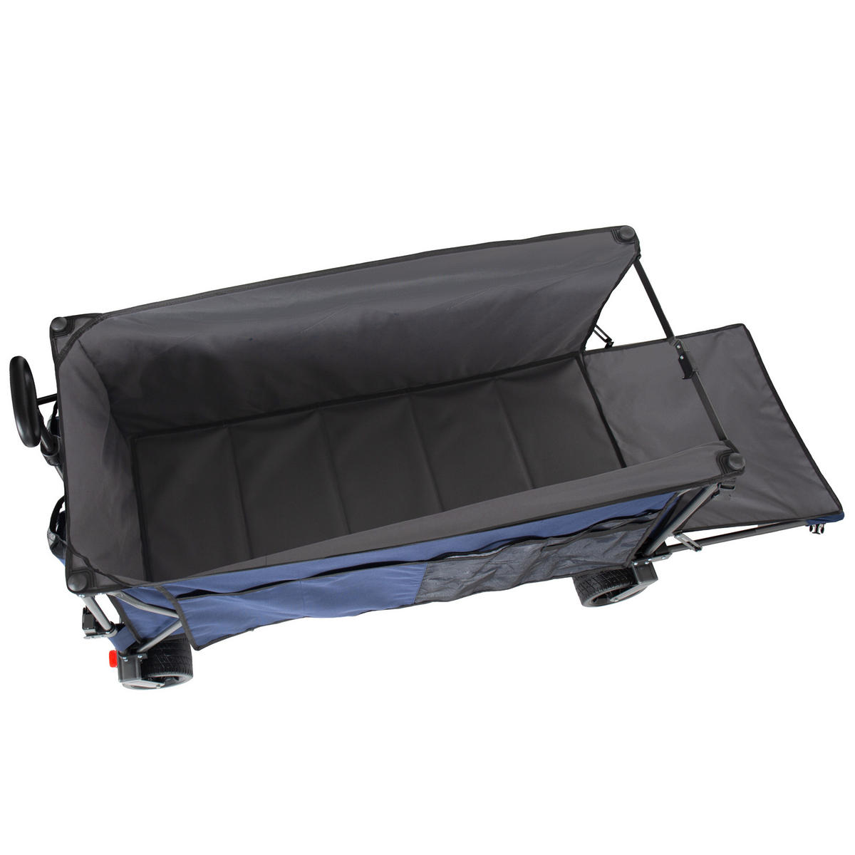 HANDWAGEN, faltbar-verbreitert, 300+120L, Geländeräder, blau - Blau, Metall (27.5/72.5/41cm) - Vallsero
