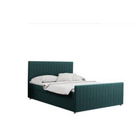 BOXBETT mit Bettkasten Matratze Topper LATINO stoff Velvet 200x200 cm Meeresfarbe H2-Pocket - Mintgrün, Holz/Holzwerkstoff (200/200cm) - Kaiser Möbel