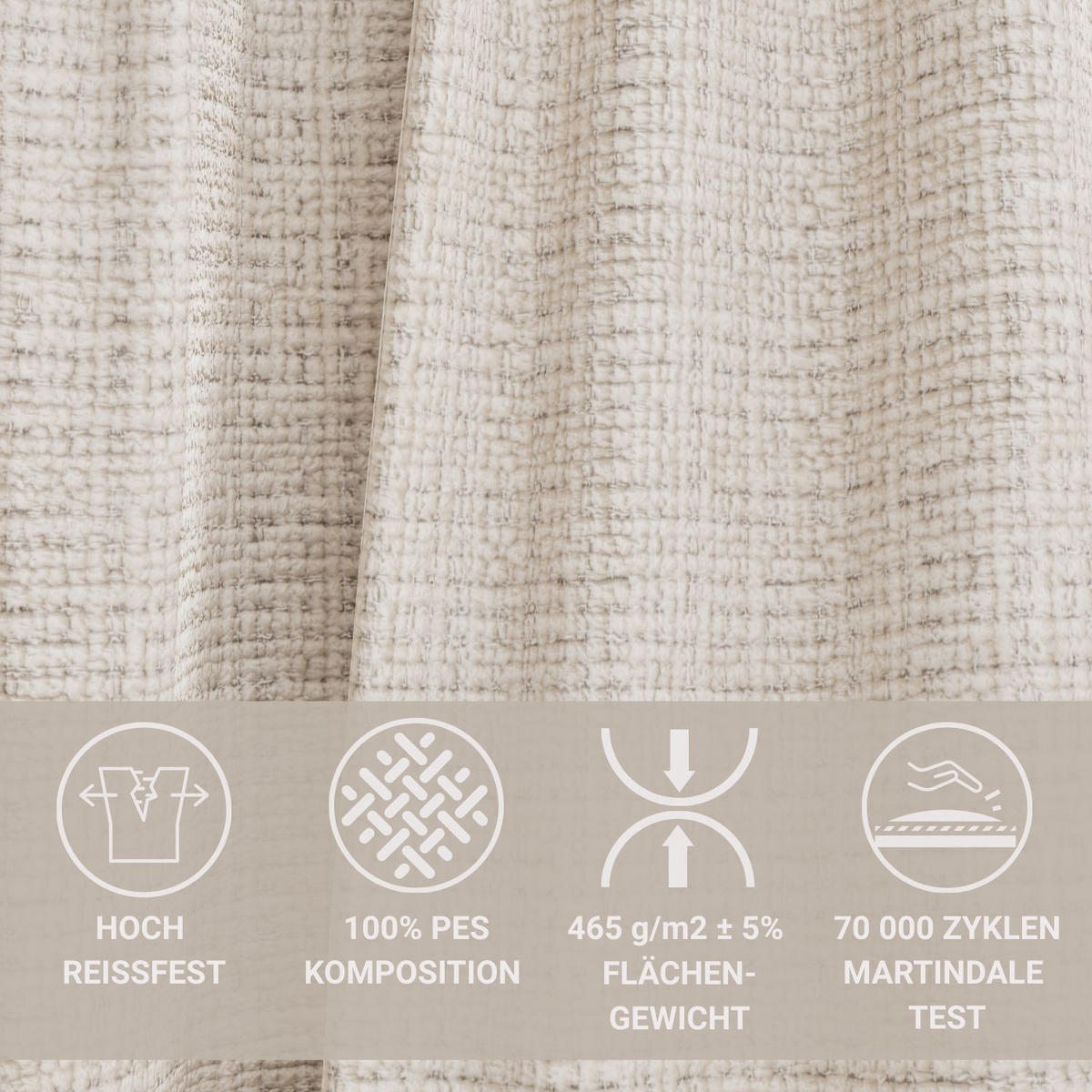 SOFA MIT SCHLAFFUNKTION Toluca Creme Chenille-Stoff - Creme/Schwarz, Holz/Holzwerkstoff (247/69/90cm) - Maison de Reve