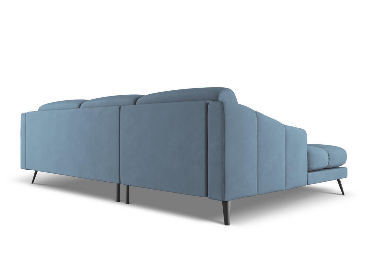 ECKSOFA mit Schlaffunktion Chenille Stoff Schwarz - Anthrazit/Schwarz, Textil/Metall (242/162cm) - Makamii