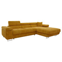 ECKSOFA Torezio Mini, Seite: Rechts - Currygelb, Holz/Textil (280/170cm) - MIRJAN24
