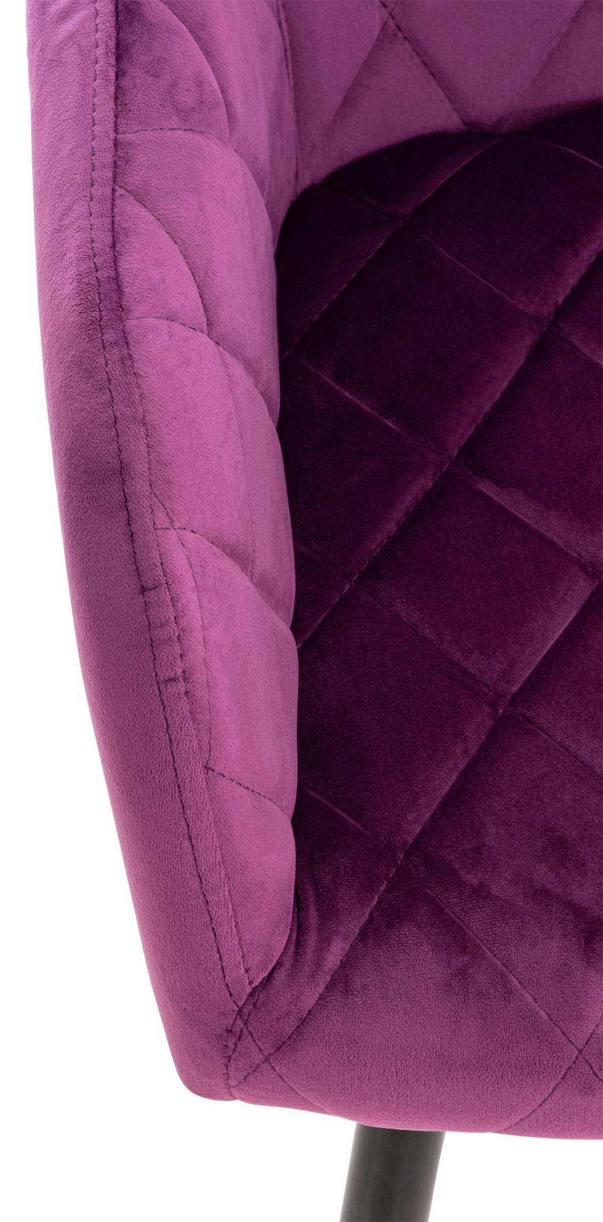 ESSZIMMERSTUHL Lisan Samt Lila Wohnzimmerstuhl - Lila, Textil (47/84/44cm) - DELUKE