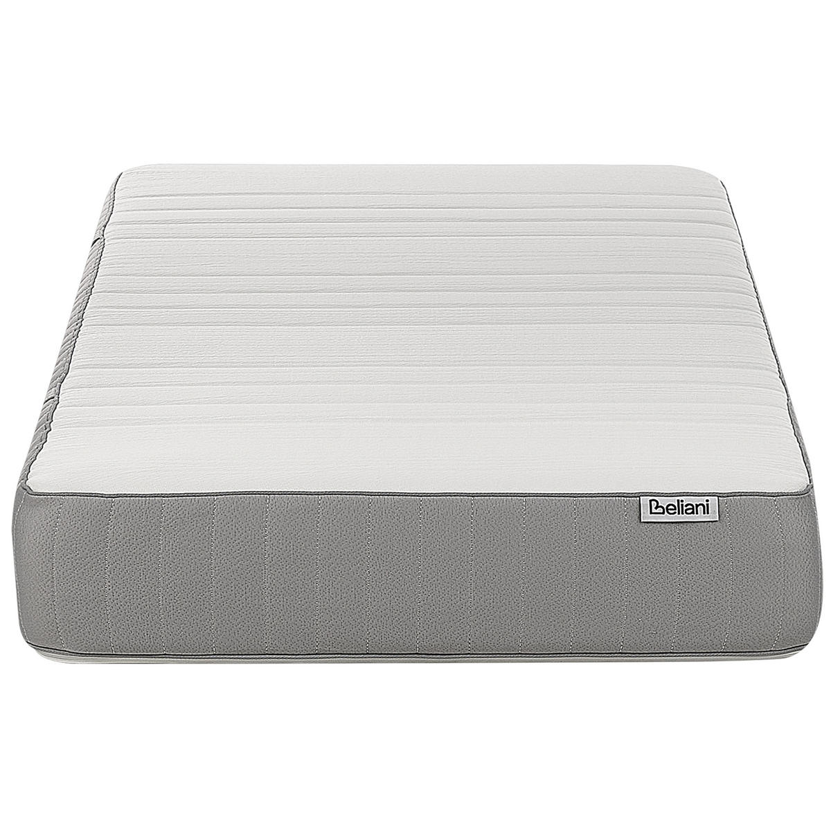 SCHAUMMATRATZE H2/3 Mittel 90/200 cm Cheer - Weiß, Textil (90/200cm) - Beliani