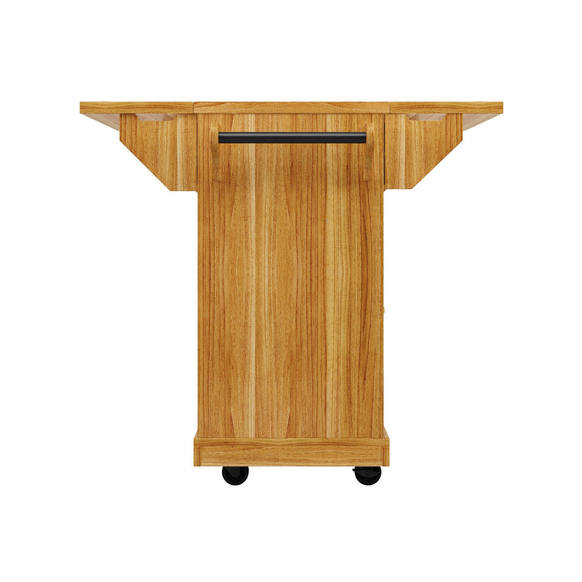 KÜCHENINSEL DE-41168 142,5/40-80/95 cm mit beidseitig ausklappbaren Tischenden Dunkelbraun - Dunkelbraun, Holzwerkstoff (142.5/95/80cm) - ComfortXL