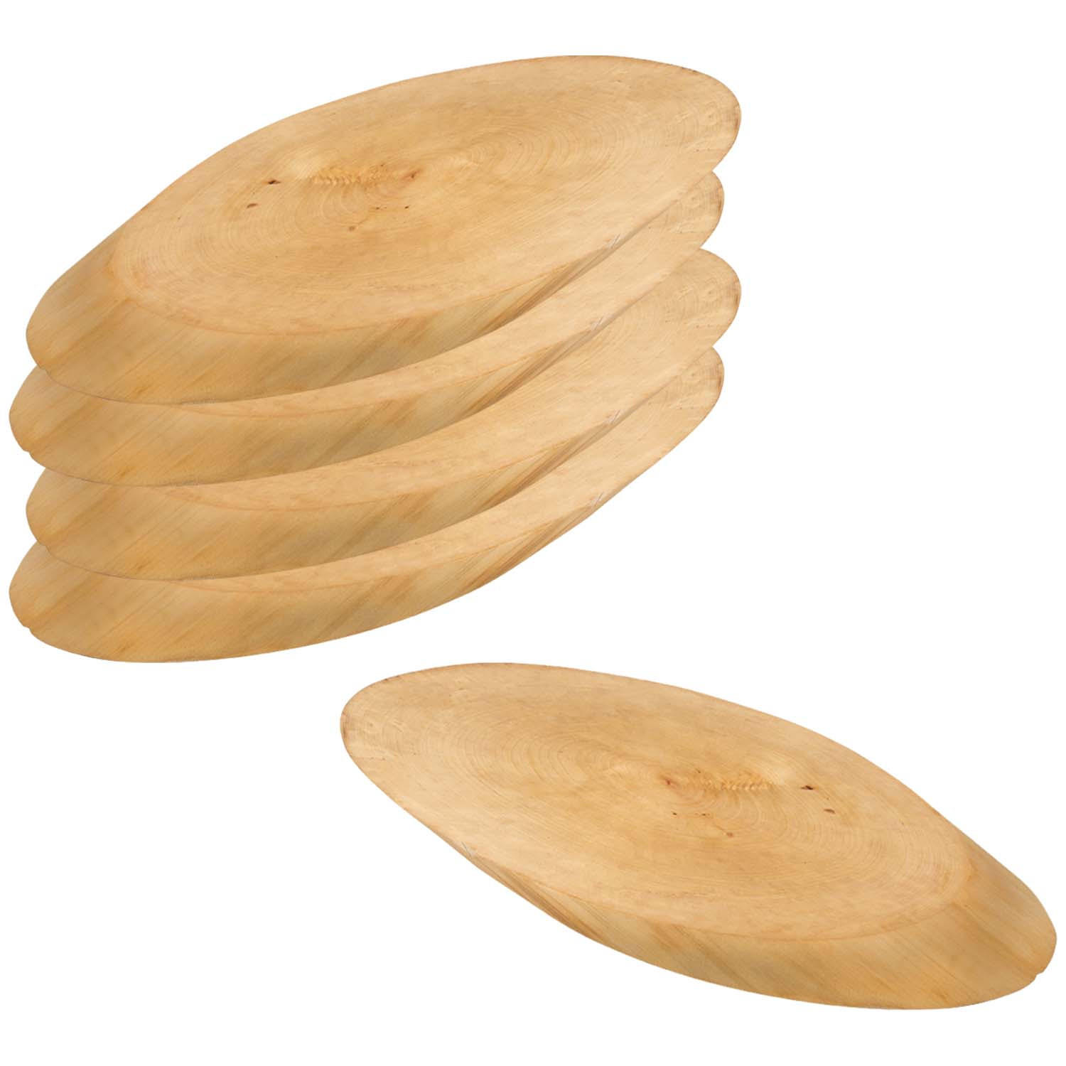SERVIERBRETT, Baumscheibe Birke, 5 Stück - 35 x 16 x 2,5cm - Naturfarben, Holz (16/35cm) - Kesper