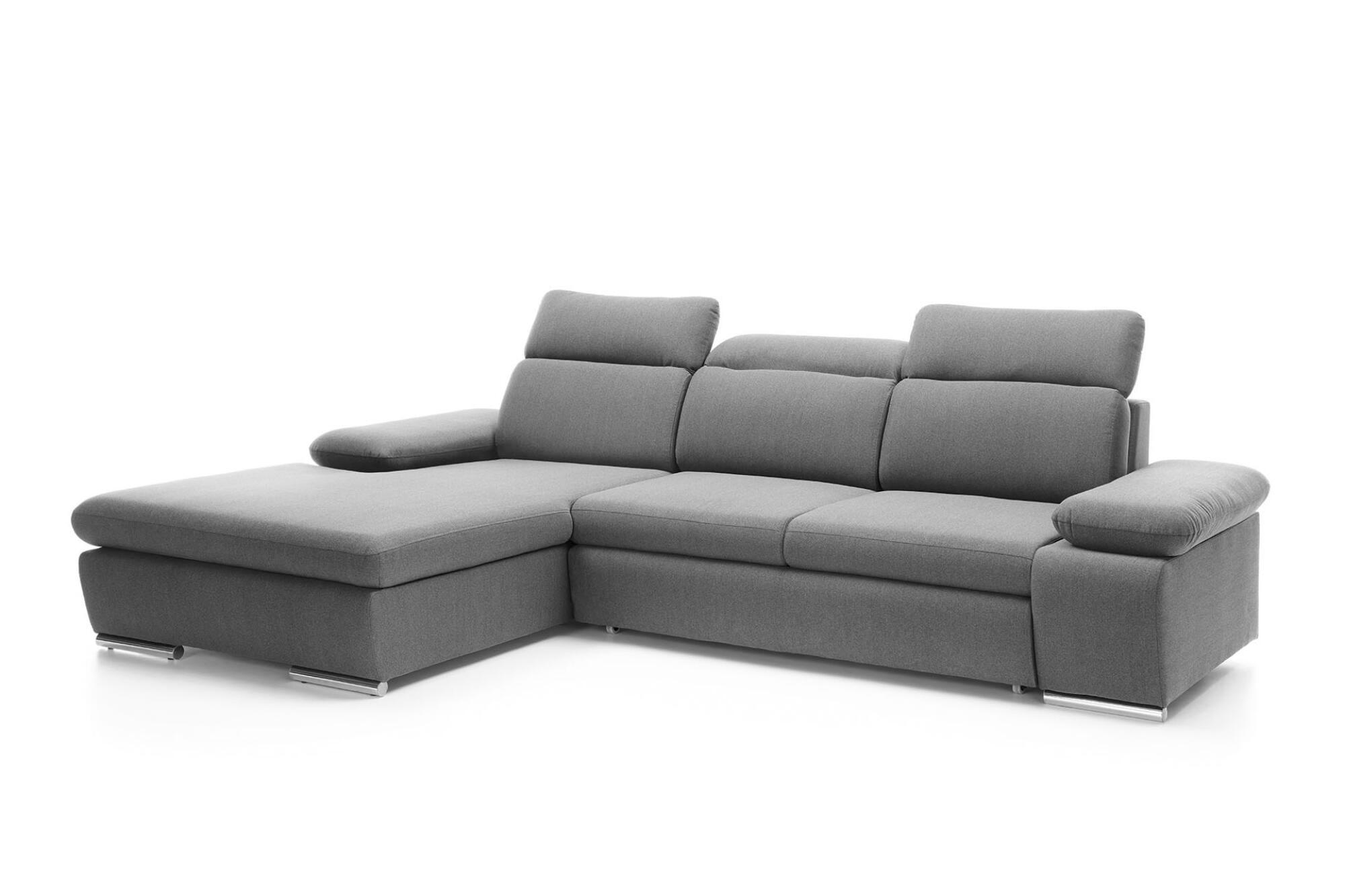ECKSOFA ORLANDO Grau 285x194x100 cm - Grau, Textil (285/194cm) - FURNLUX