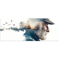 GLASBILD 80x30 cm Seemann maritim - Blau, Glas (80/30cm) - artissimo