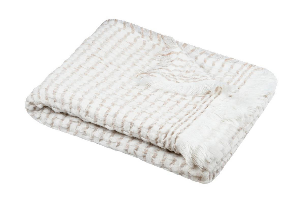 BETTÜBERWURF Alfie 130/150 cm - Weiß, Kunststoff (150/130cm)