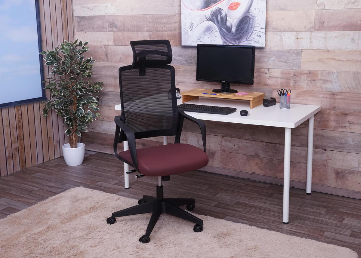 BÜROSTUHL Rot - Rot, Textil (64/128/66cm) - MCW