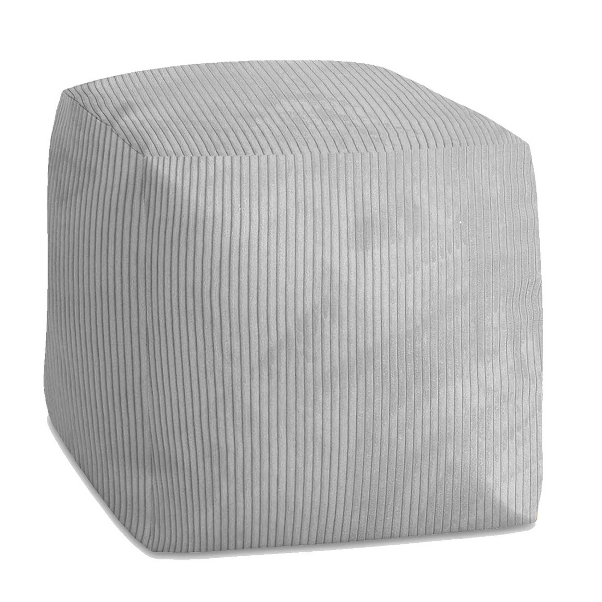 SITZSACK CUBE Cool Gray - Grau, Textil (60/60/60cm) - Dreamroots