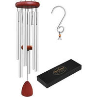 WINDSPIEL Aluminium 65 cm Silber 6 Röhren - Silberfarben, Metall (65/10/10cm)