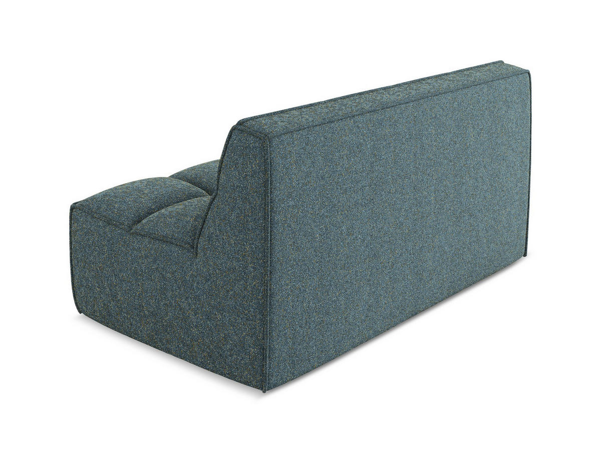 2-SITZER-SOFA Strukturstoff Stoff Blau - Blau/Blaugrau, Kunststoff/Textil (160/75/93cm) - Makamii