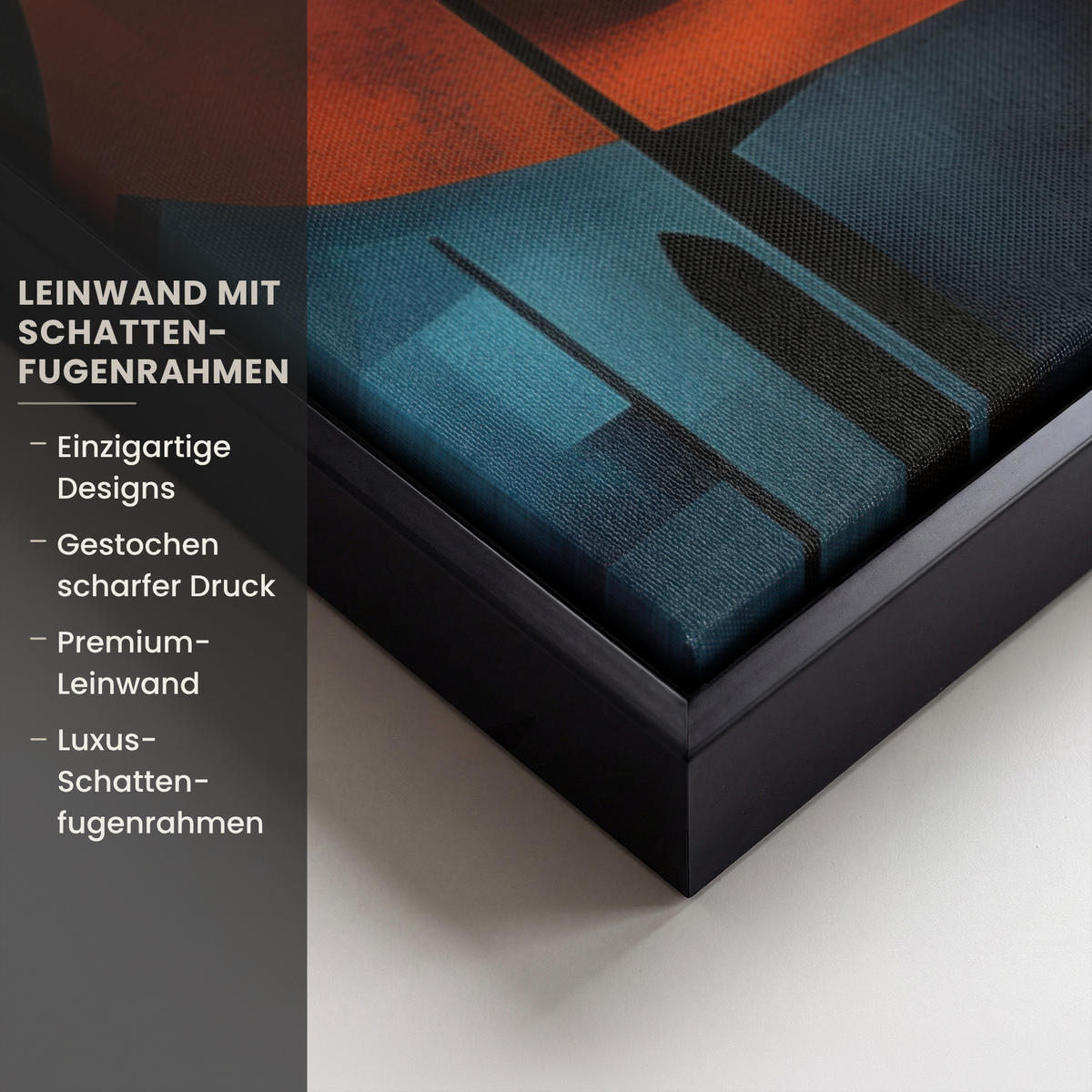 LEINWAND Bilder mit Rahmen - Figuren - Abstrakt - Symbole - 100x70 - Terracotta, Textil (100/70cm) - MuchoWow