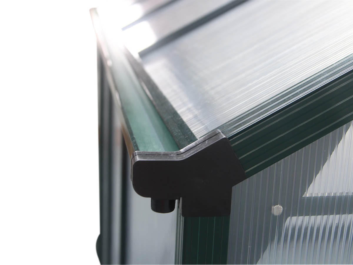 GEWÄCHSHAUS POLYCARBONAT dahlia Grün - Grün, Metall (309/430cm) - Habitat Garten