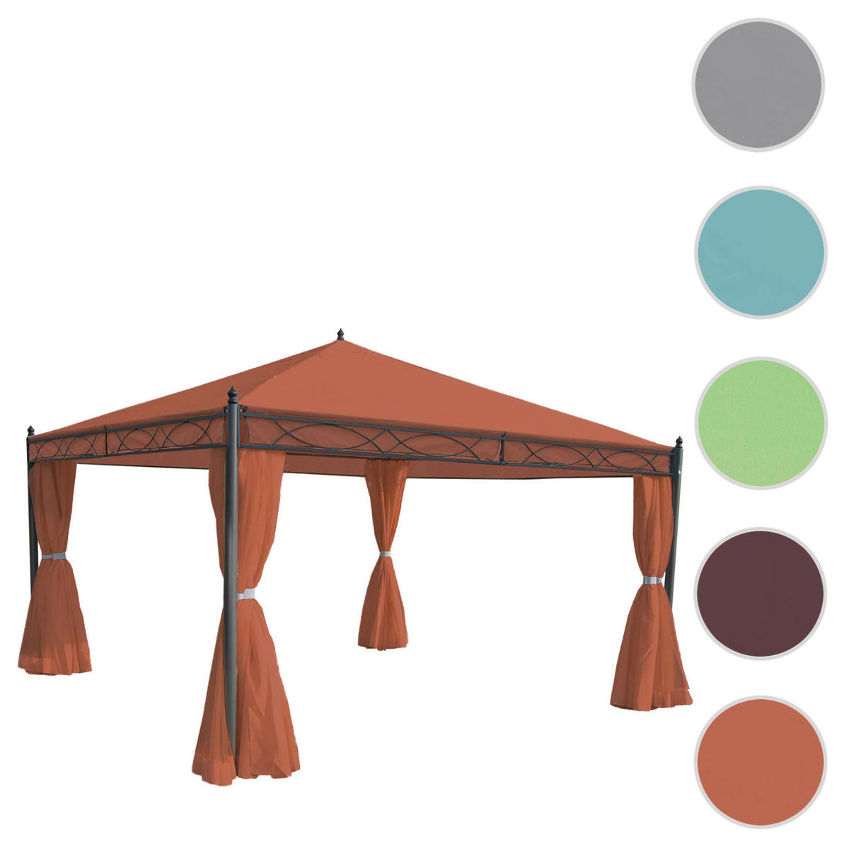 PERGOLA CALPE Orange, Braun - Orange/Braun, Textil (400/290/400cm) - MCW