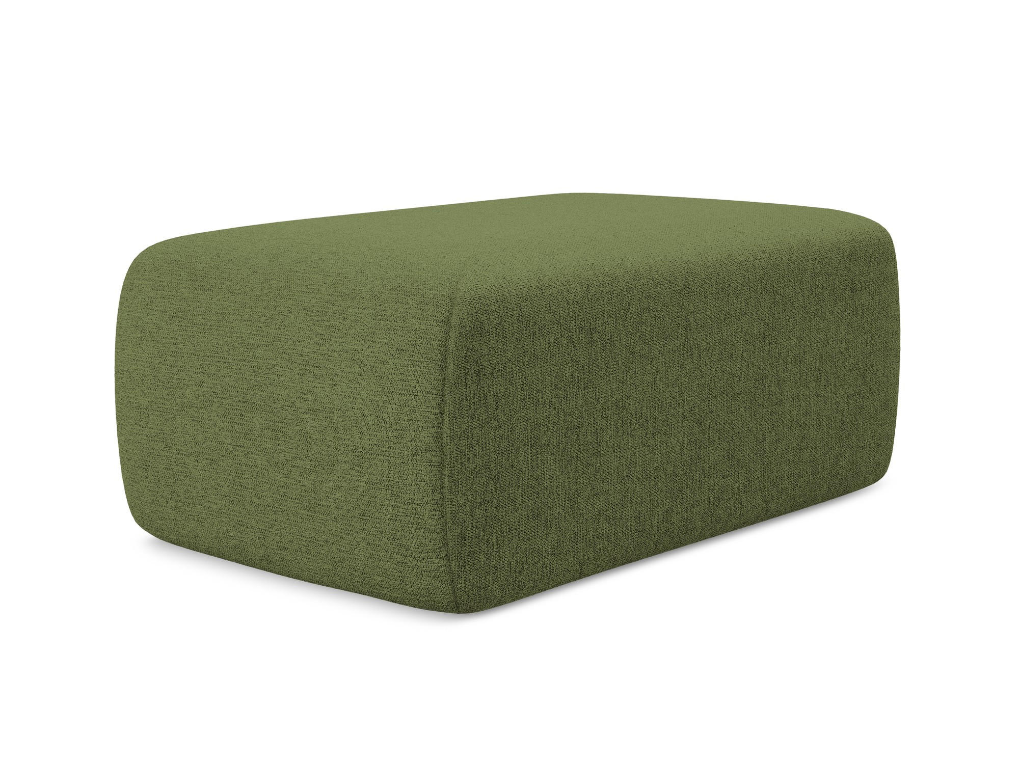 POUF Chenille Stoff Grün - Dunkelgrün/Schwarz, Kunststoff/Textil (102/40/62cm) - Makamii