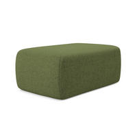 POUF Chenille Stoff Grün - Dunkelgrün/Schwarz, Kunststoff/Textil (102/40/62cm) - Makamii