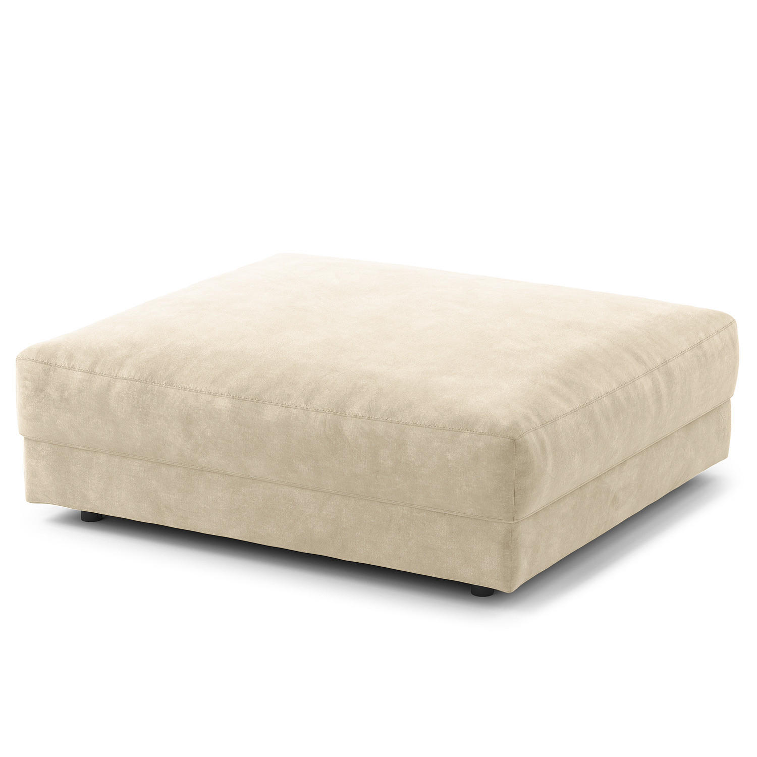 POLSTERHOCKER - Schwarz/Weiß, Kunststoff/Textil (105/38/117cm) - home24