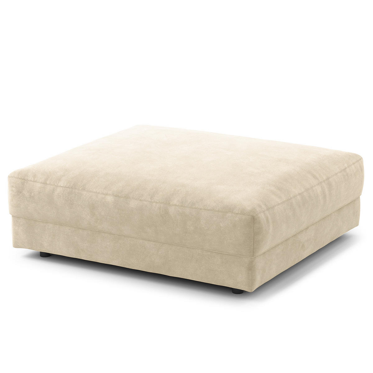 POLSTERHOCKER - Schwarz/Weiß, Kunststoff/Textil (105/38/117cm) - home24