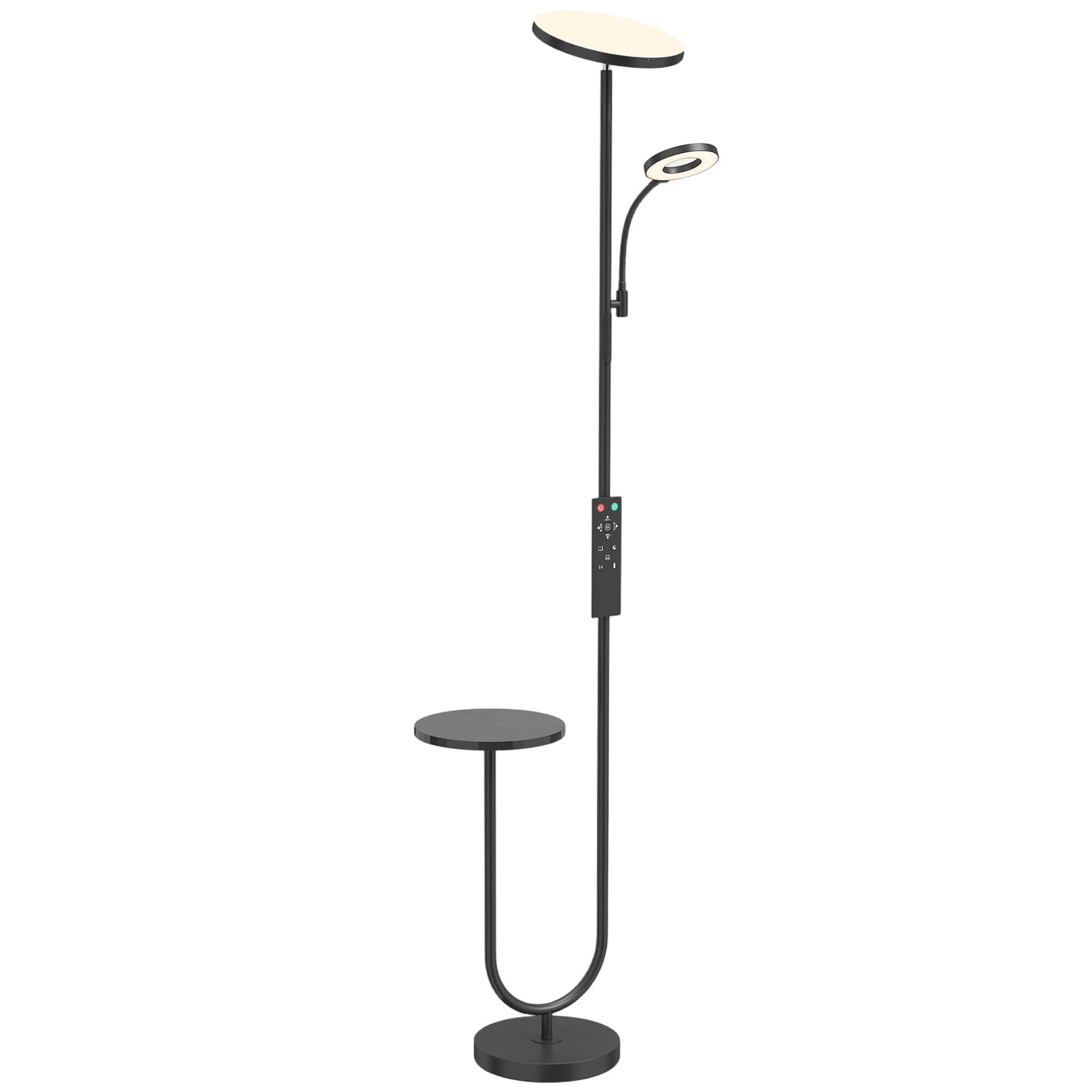 Homcom Stehlampe Schwarz 25x175x25 cm