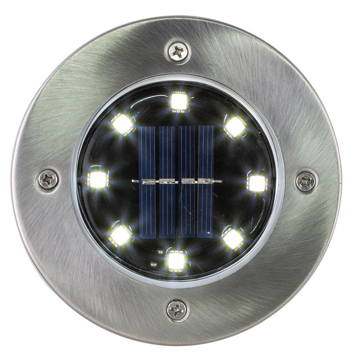 LED AUSSENLEUCHTE Edelstahl Grau 4er Set - Grau, Metall (13/13/11.8cm) - Globo Lighting