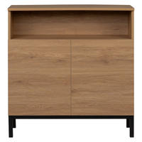 SCHUHSCHRANK Kolb Natur 80 cm x 82 cm - Braun, Holzwerkstoff (80/82/30cm) - Kenay Home